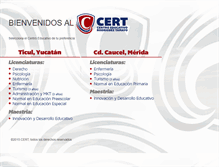 Tablet Screenshot of cert.edu.mx